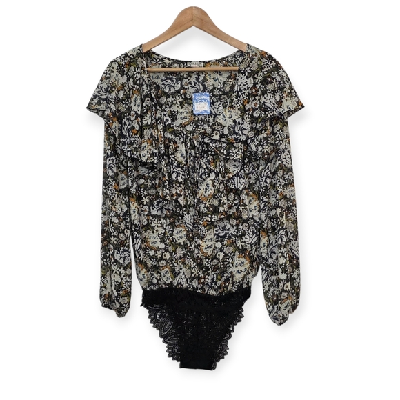 Free People Other - Free People Intimately Floral Lace Womens Body Suit XS
